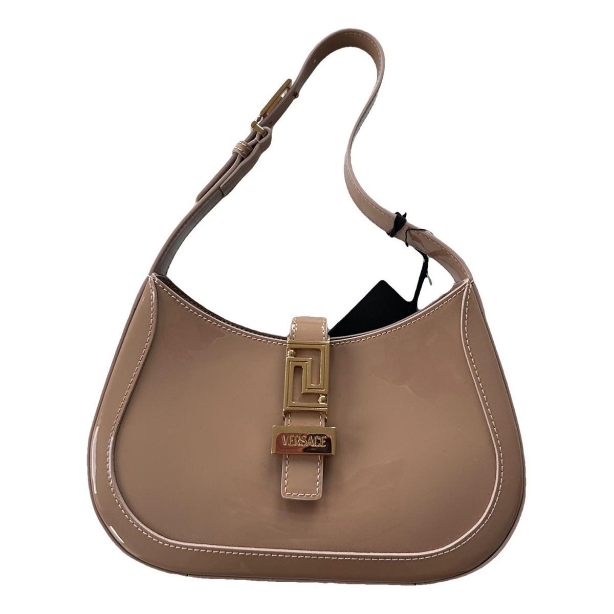 Greca Goddess patent leather handbag