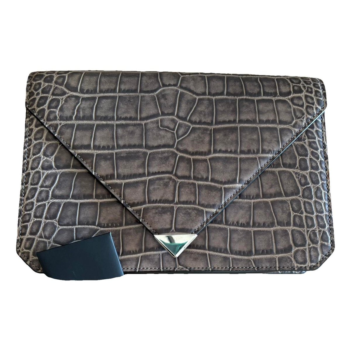 Leather clutch bag