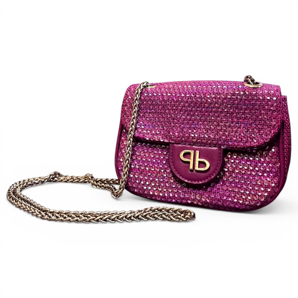 Glitter clutch bag