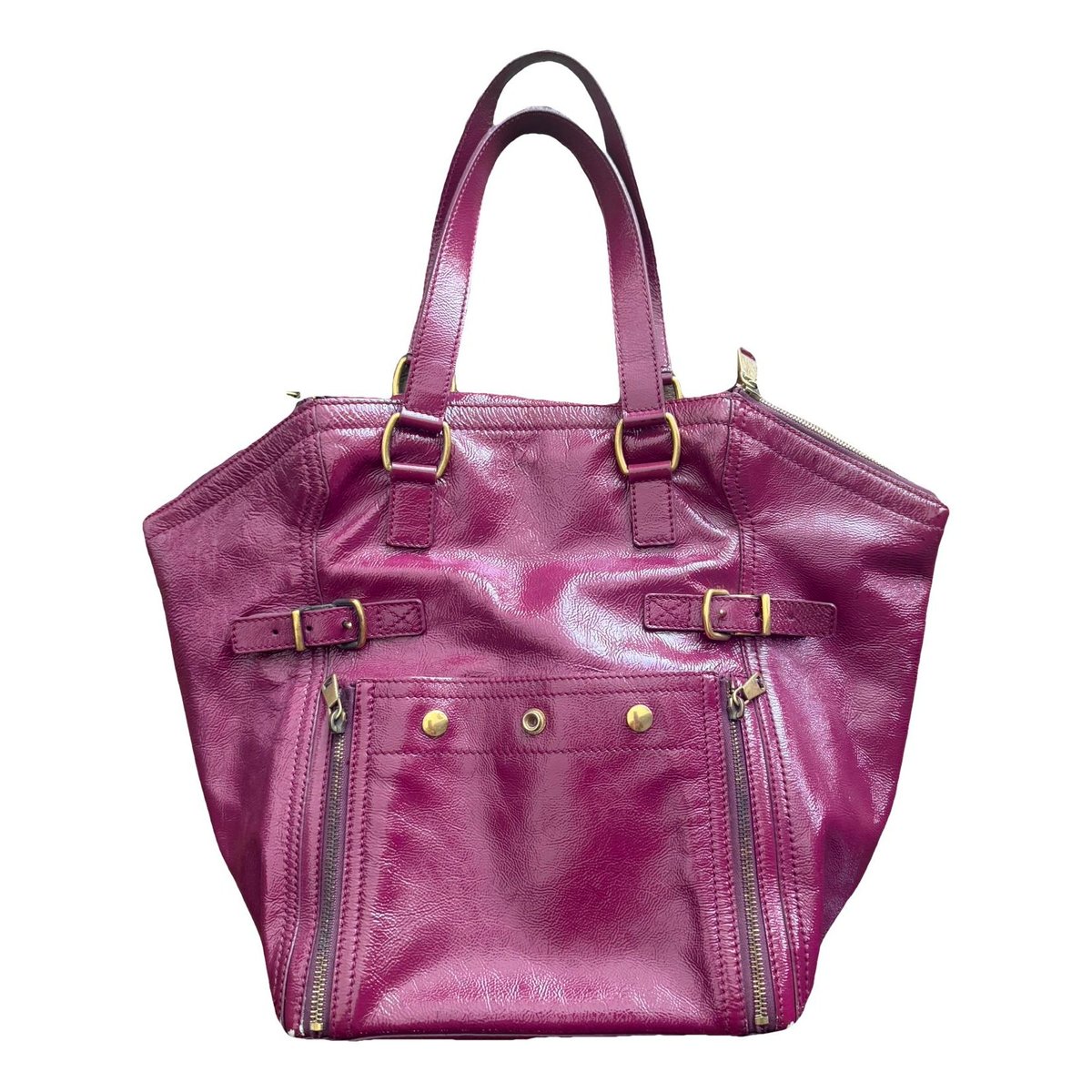 Downtown patent leather handbag