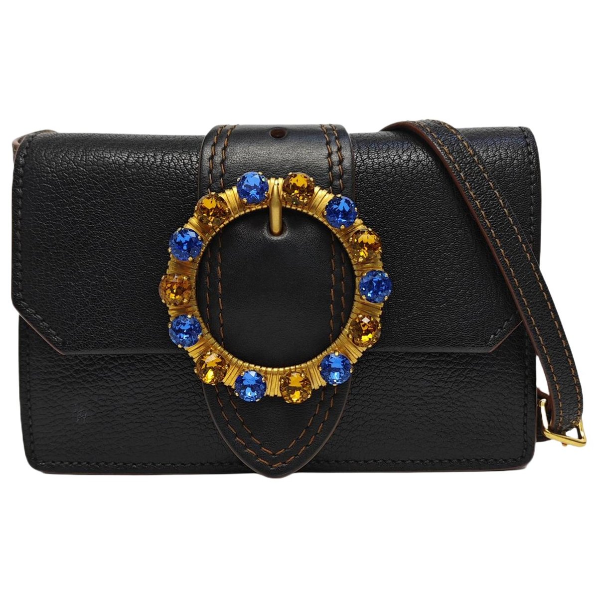 My Miu leather crossbody bag