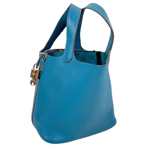 Picotin leather tote