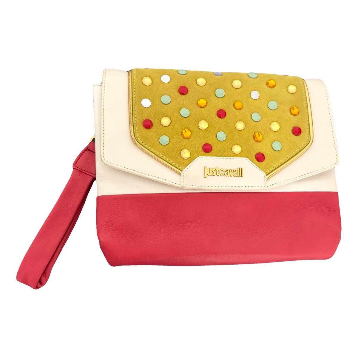 Leather clutch bag