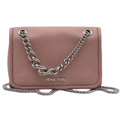 Miu Club leather crossbody bag