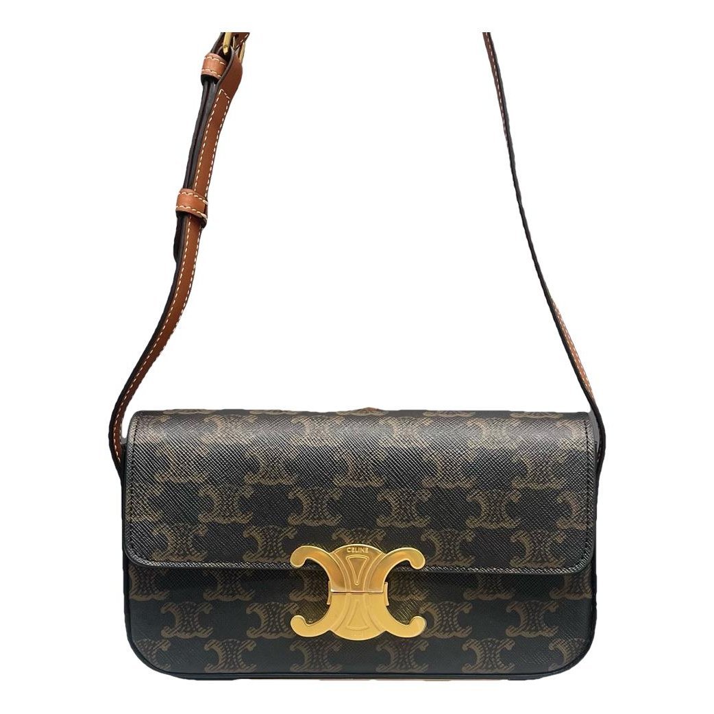Triomphe leather crossbody bag