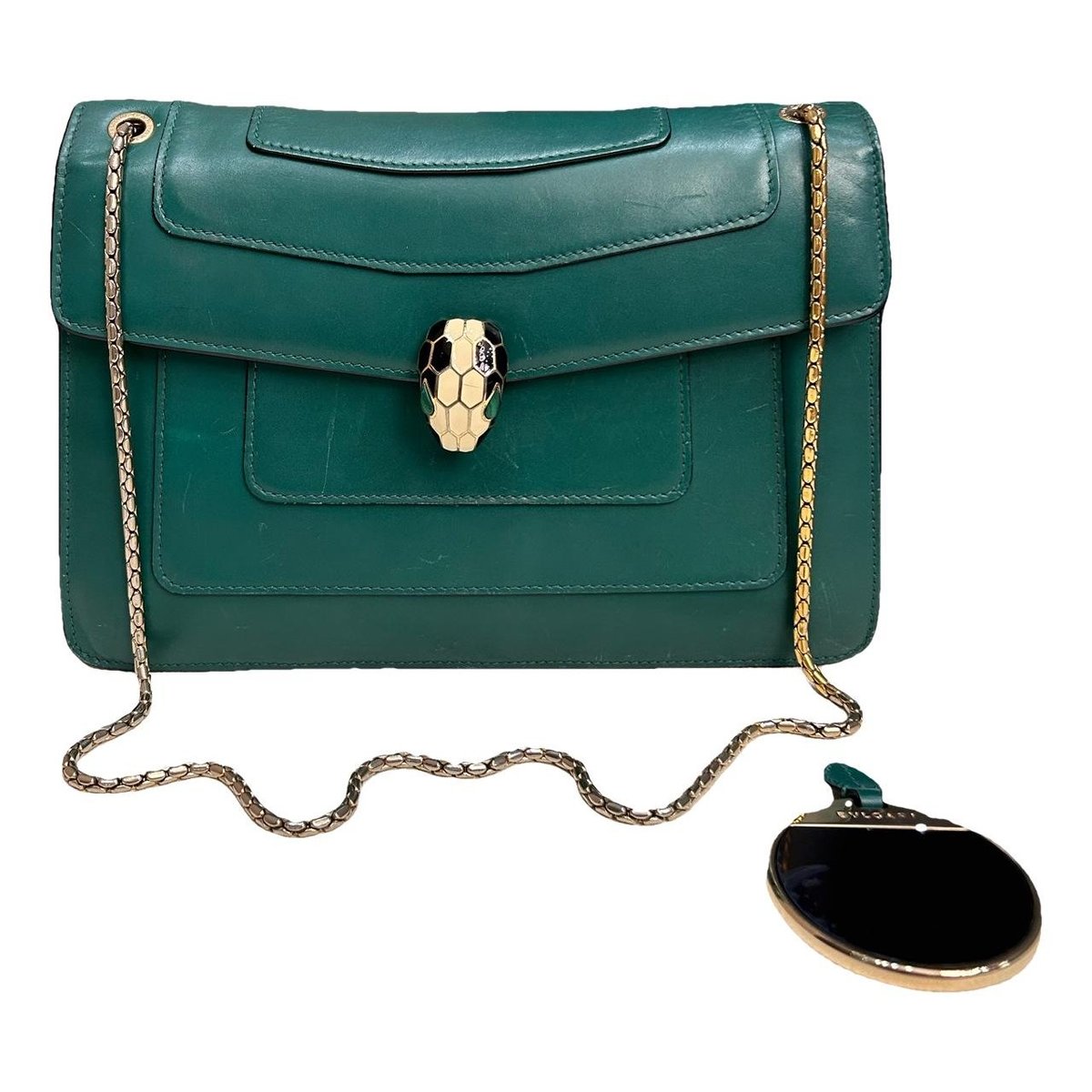 Serpenti leather handbag