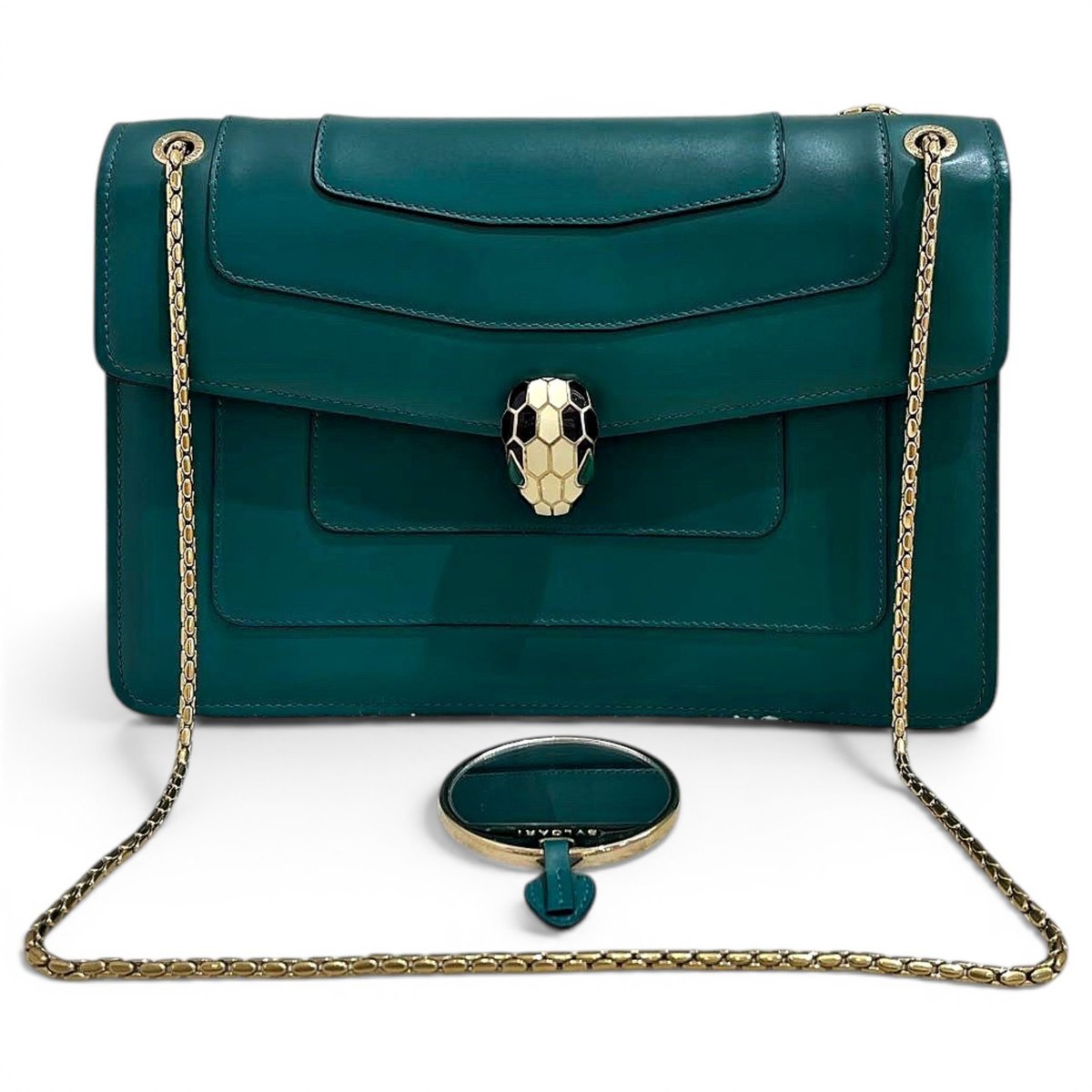 Serpenti leather handbag