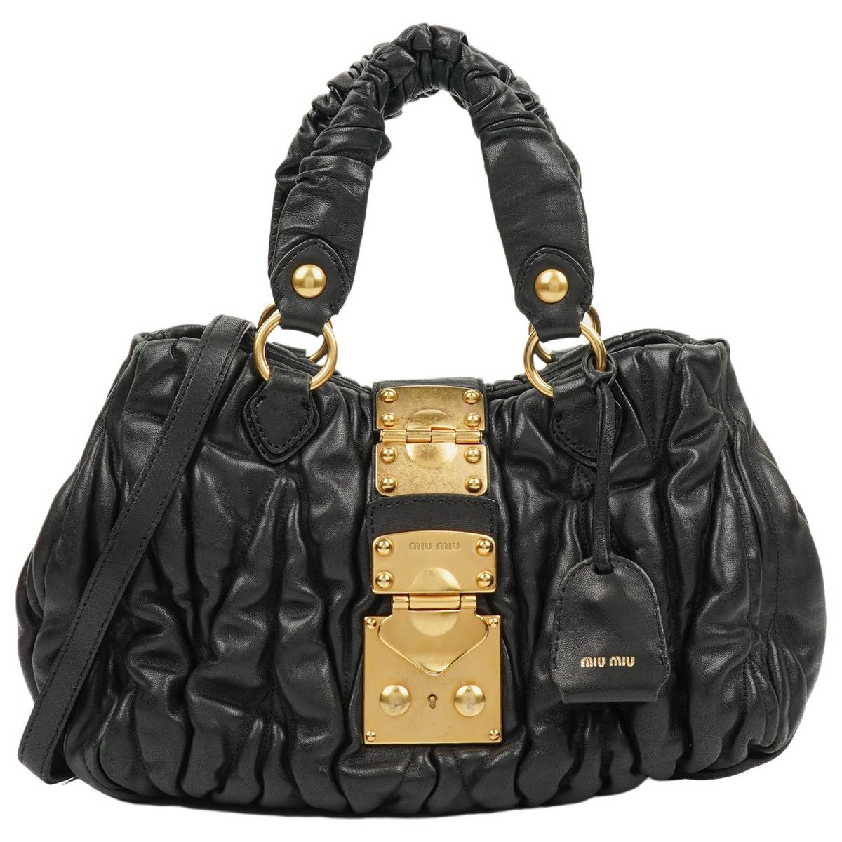 Matelassé leather handbag