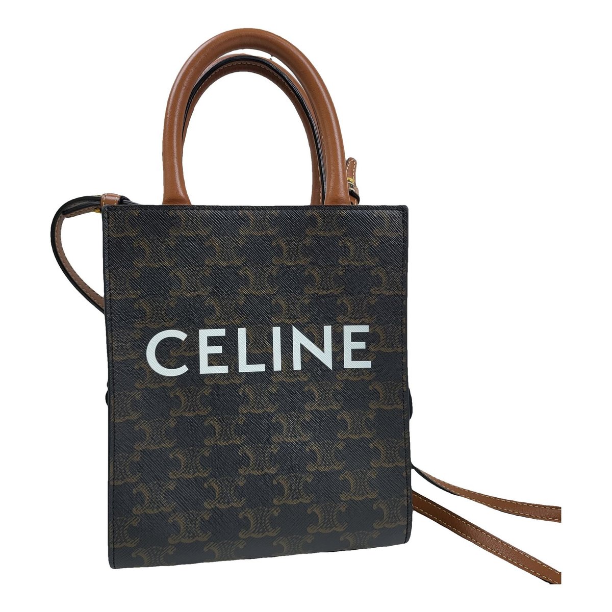 Cabas Vertical leather handbag