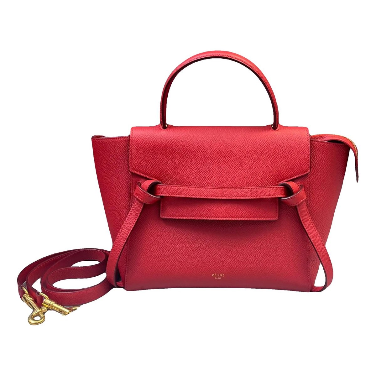 Belt leather handbag