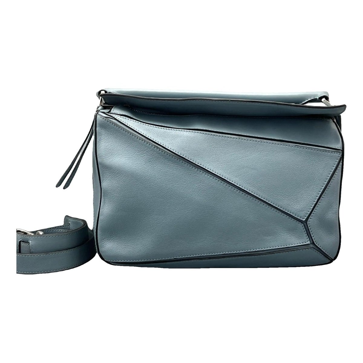 Puzzle leather handbag