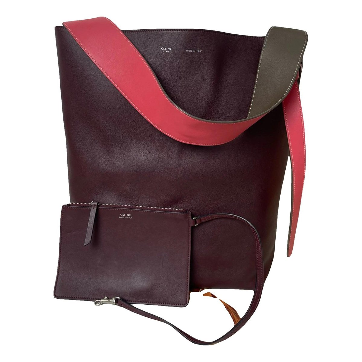 Twisted leather handbag