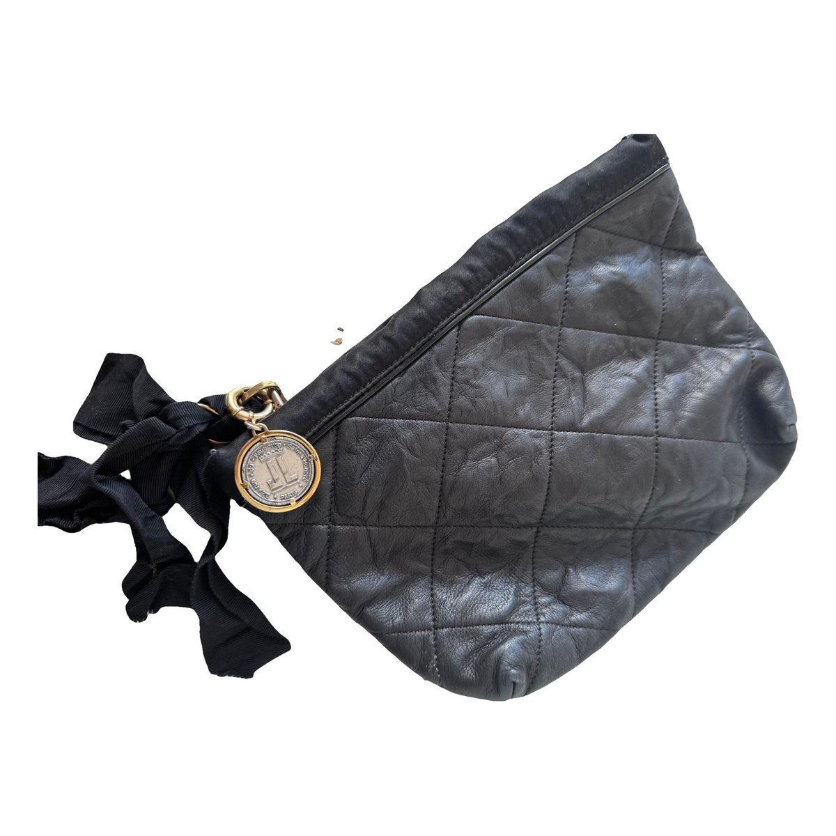 Leather clutch bag