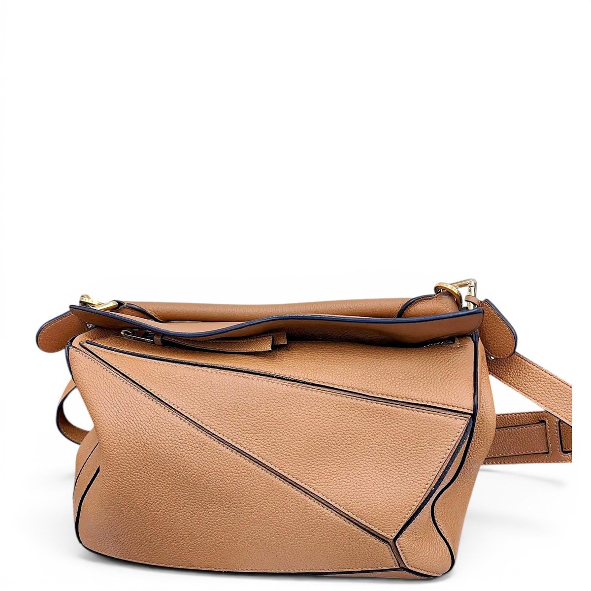 Puzzle leather crossbody bag