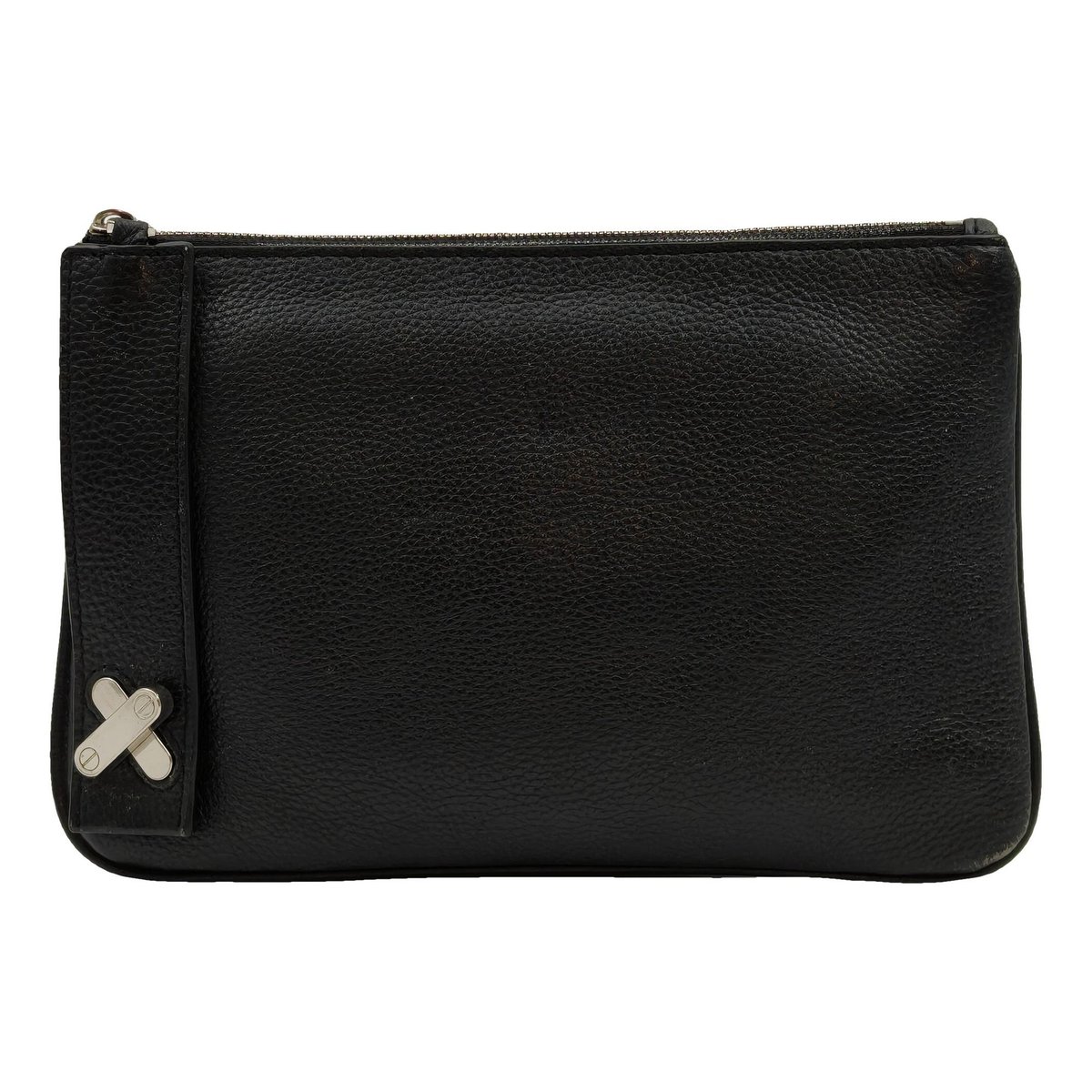 Leather clutch bag