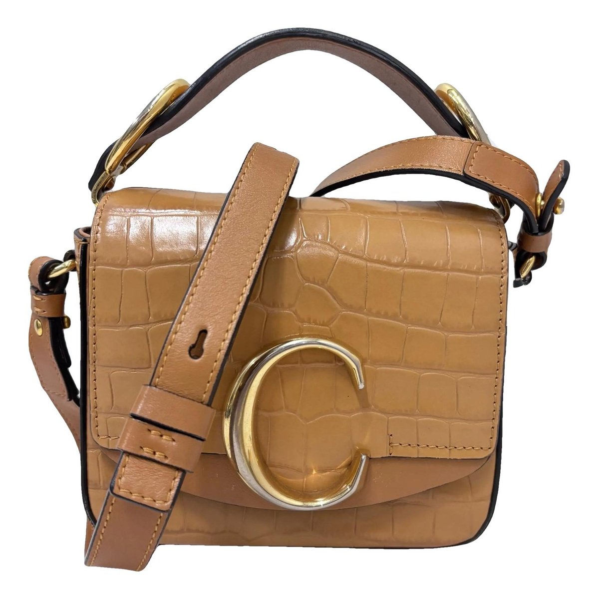 C leather crossbody bag