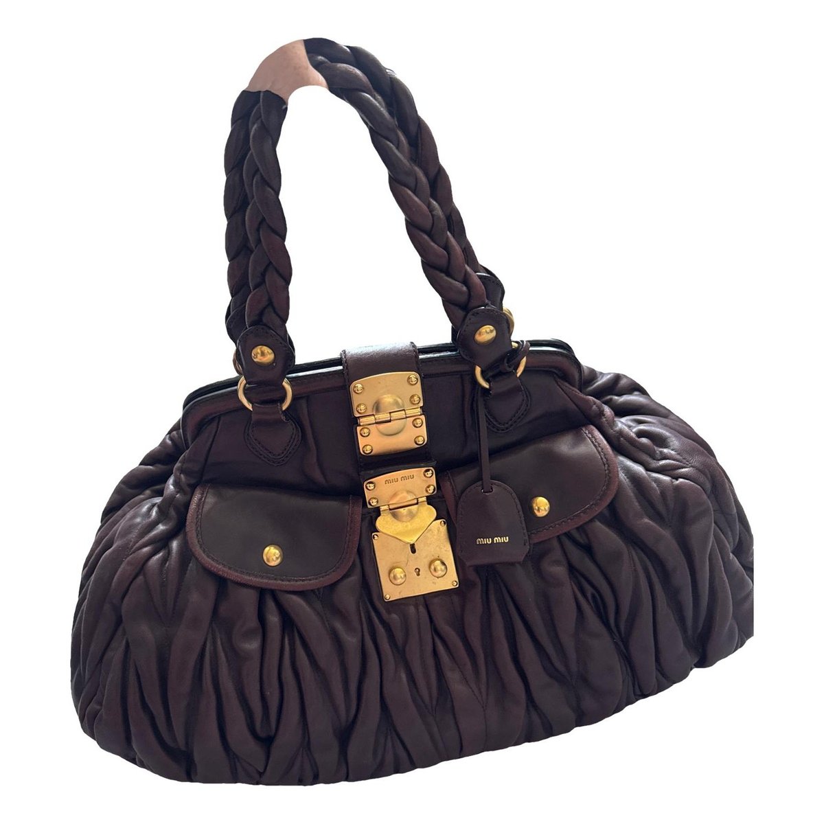 Matelassé leather handbag