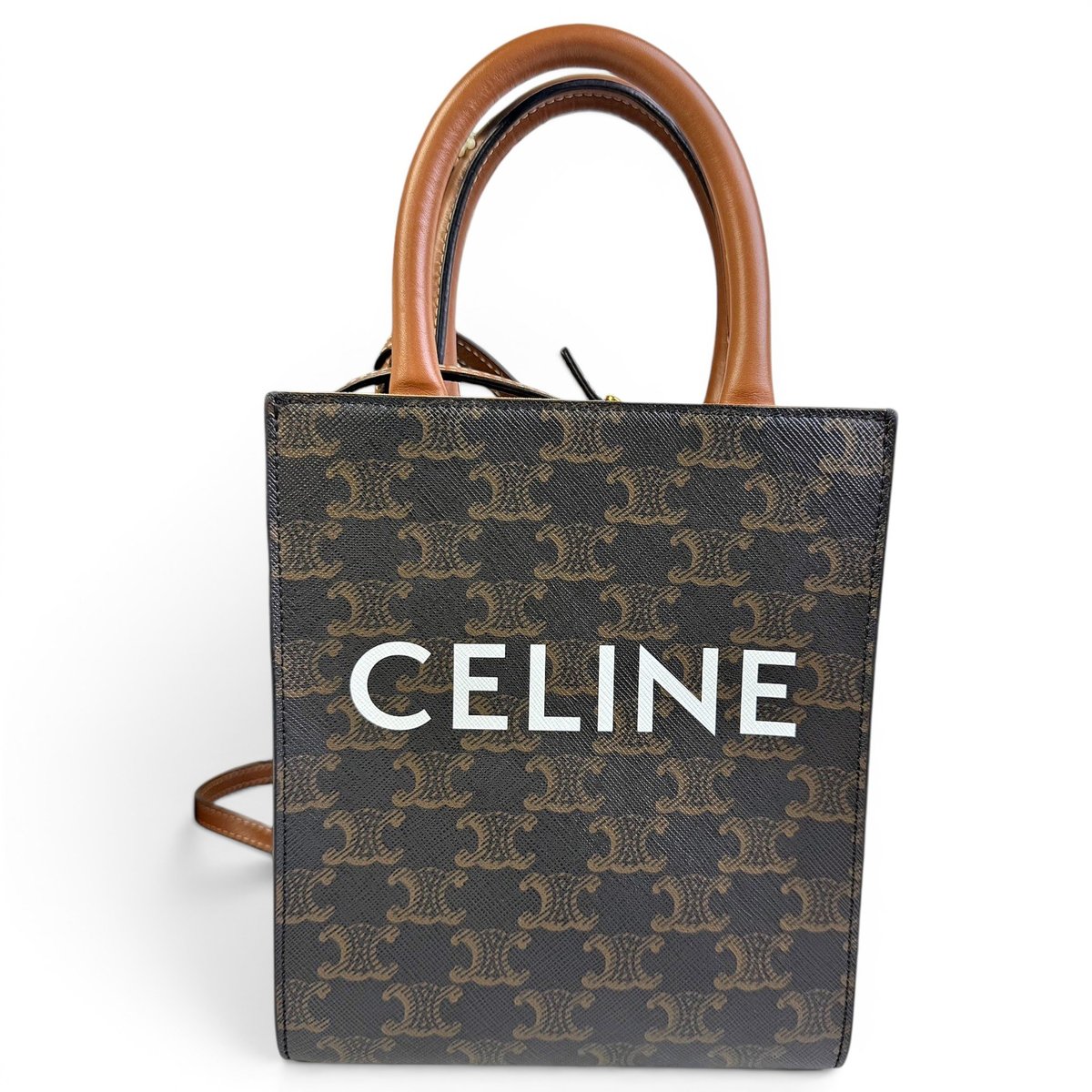 Cabas Vertical leather handbag
