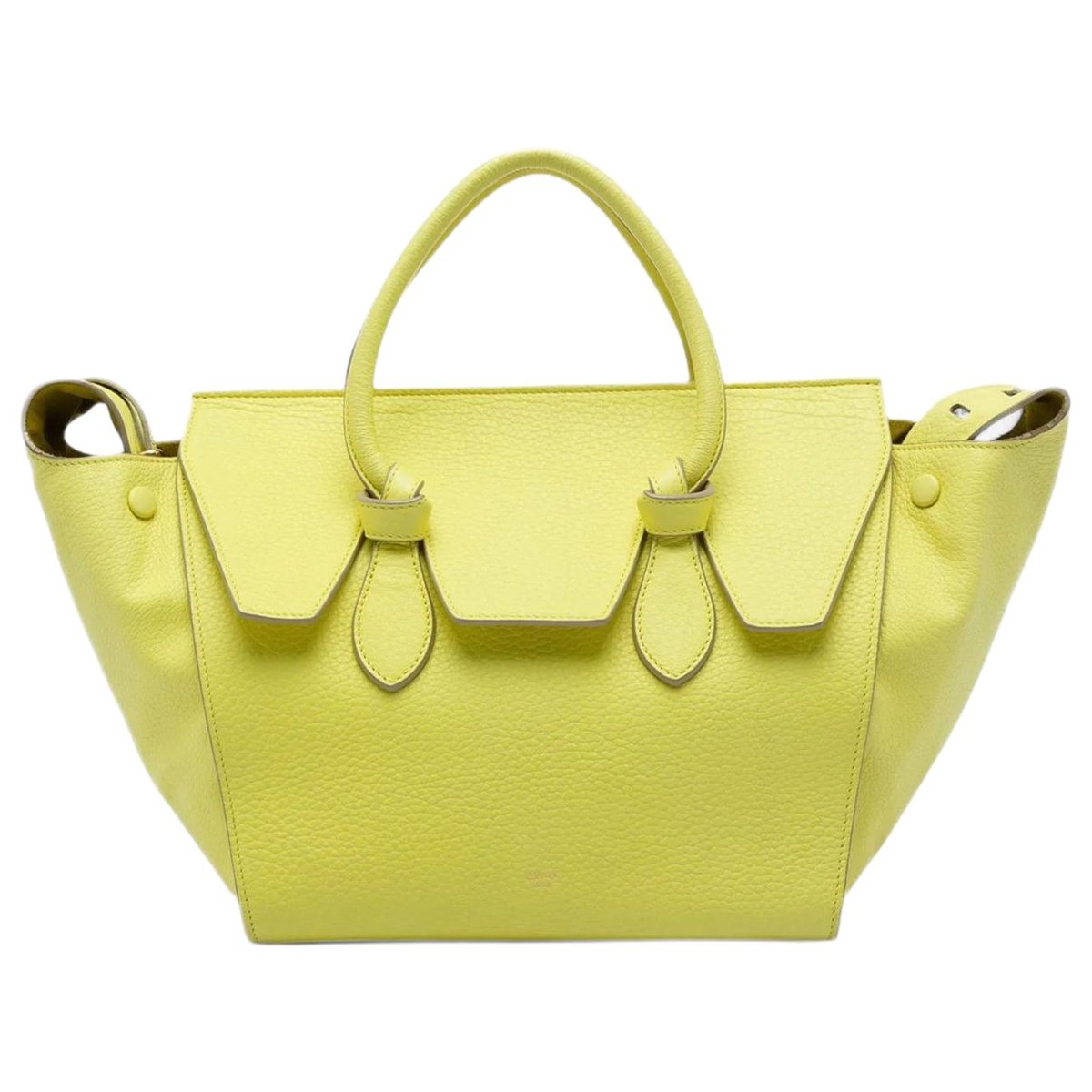 Tie leather handbag