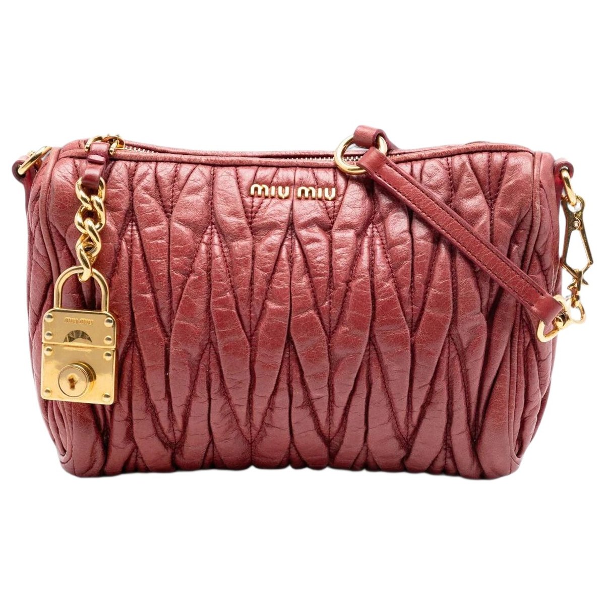 Matelassé leather handbag