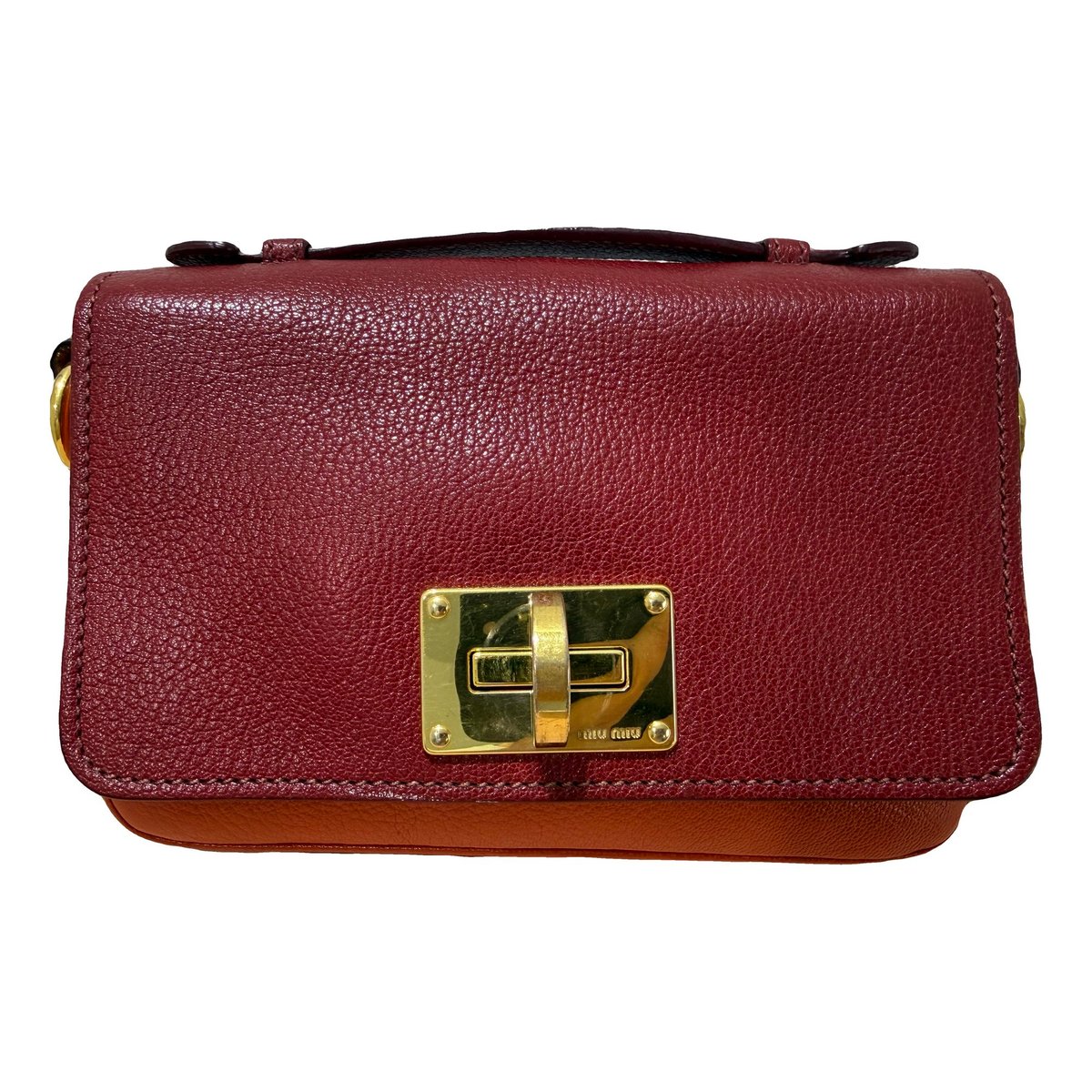 Madras leather crossbody bag