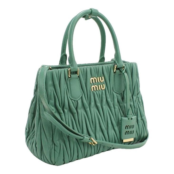 Matelassé leather tote