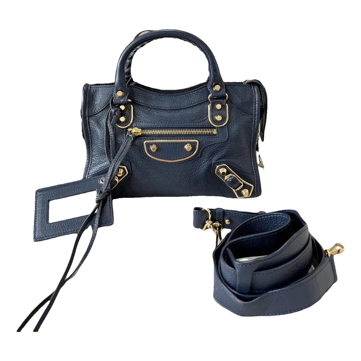 Classic Metalic leather crossbody bag