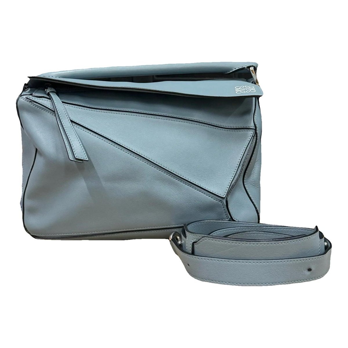 Puzzle leather crossbody bag