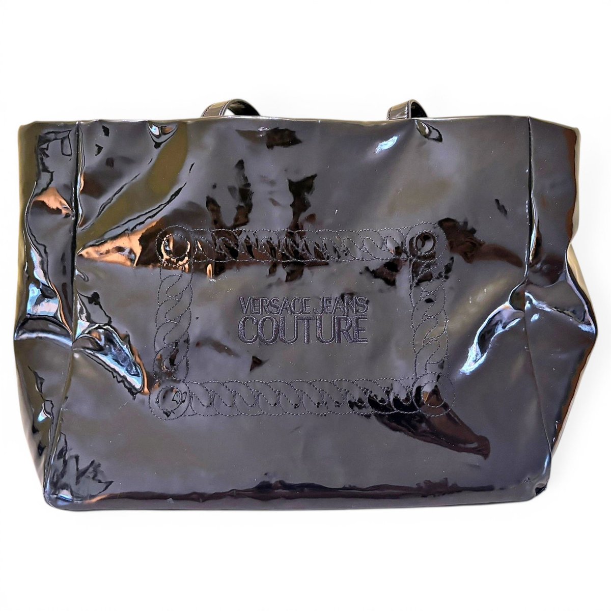 Patent leather handbag