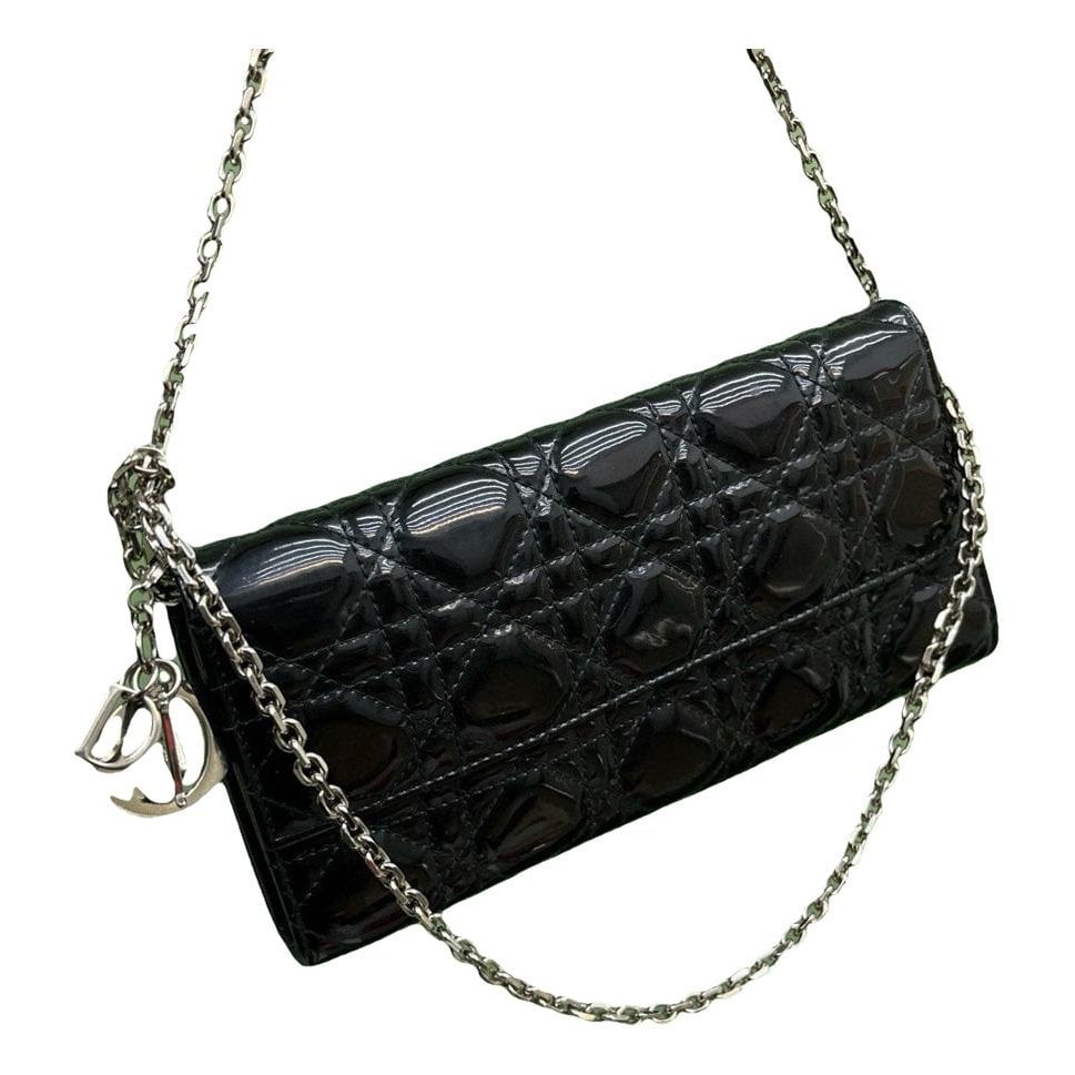 Lady Dior patent leather crossbody bag