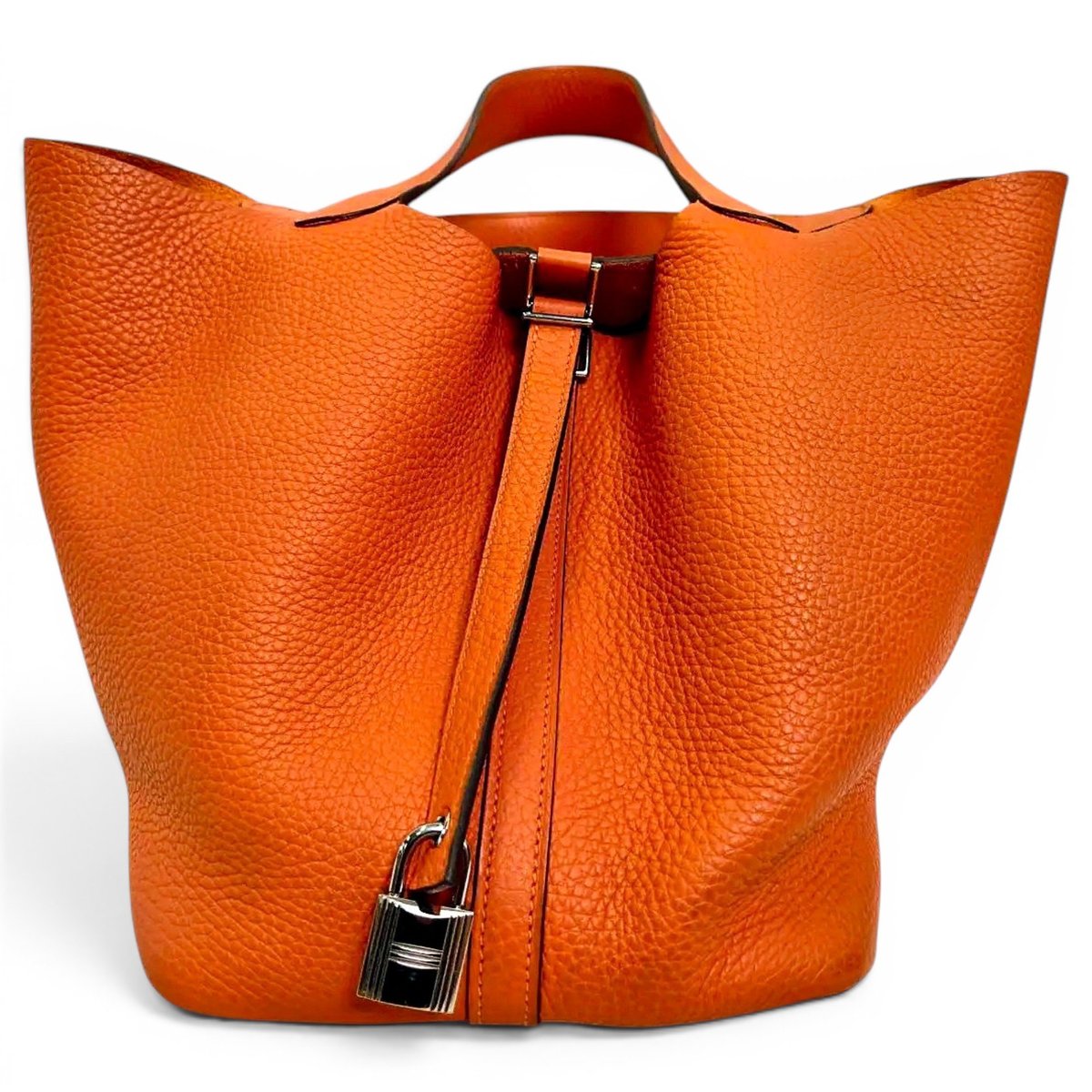 Picotin leather tote