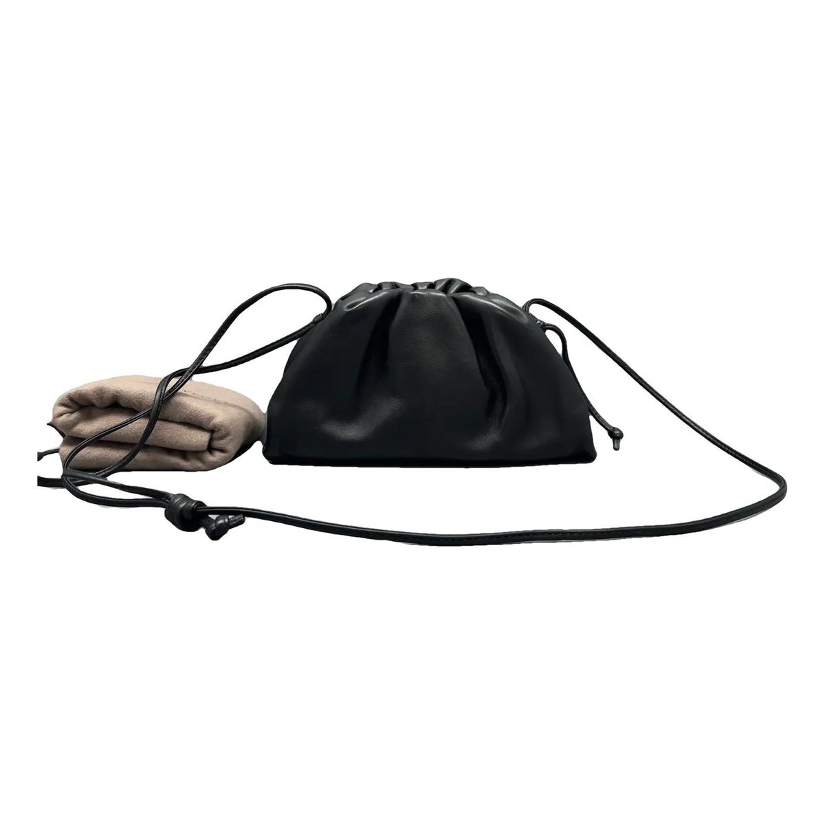 Pouch leather crossbody bag