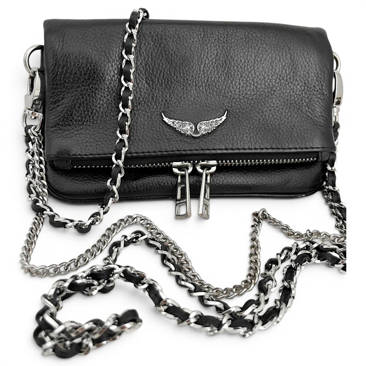 Rock leather crossbody bag