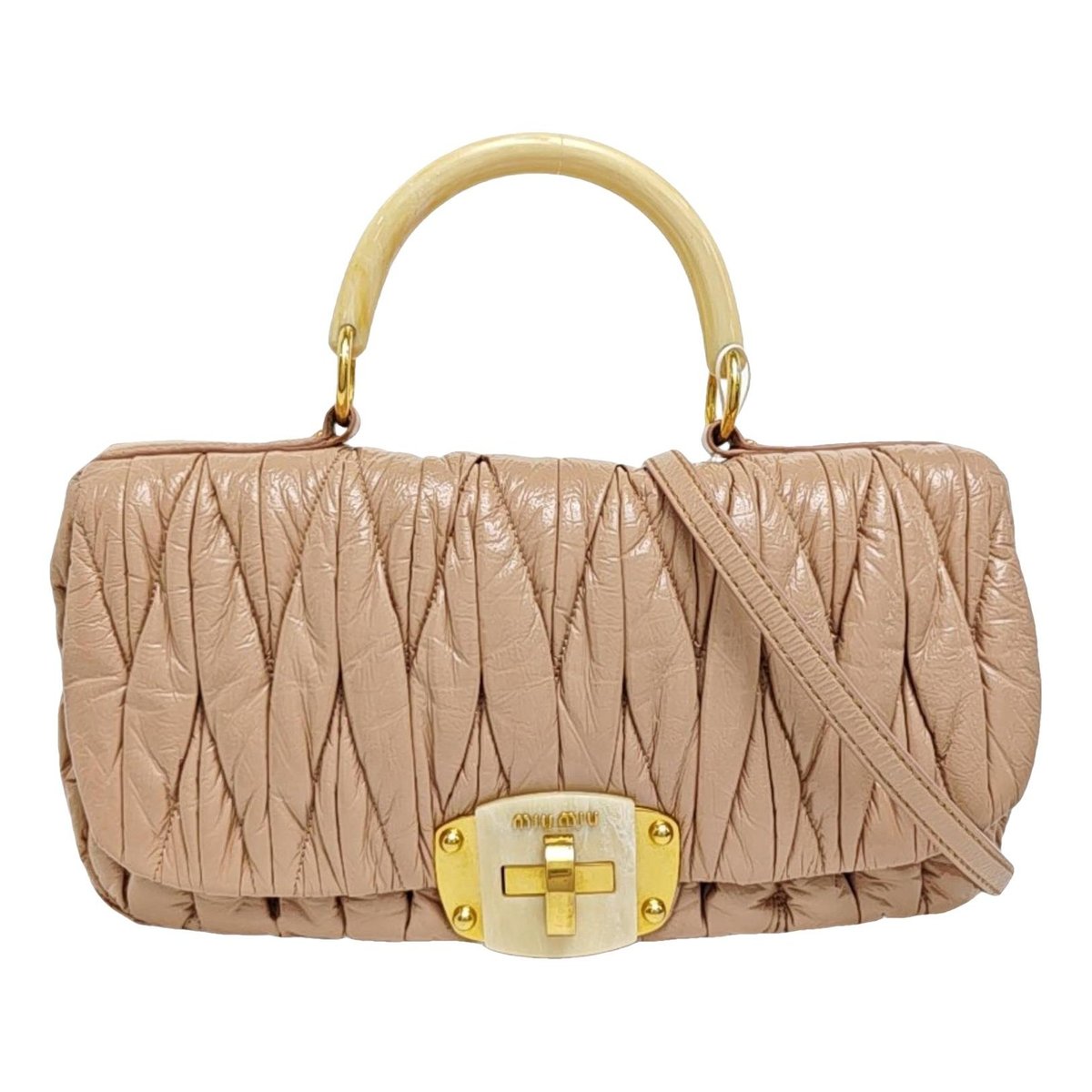 Matelassé leather handbag
