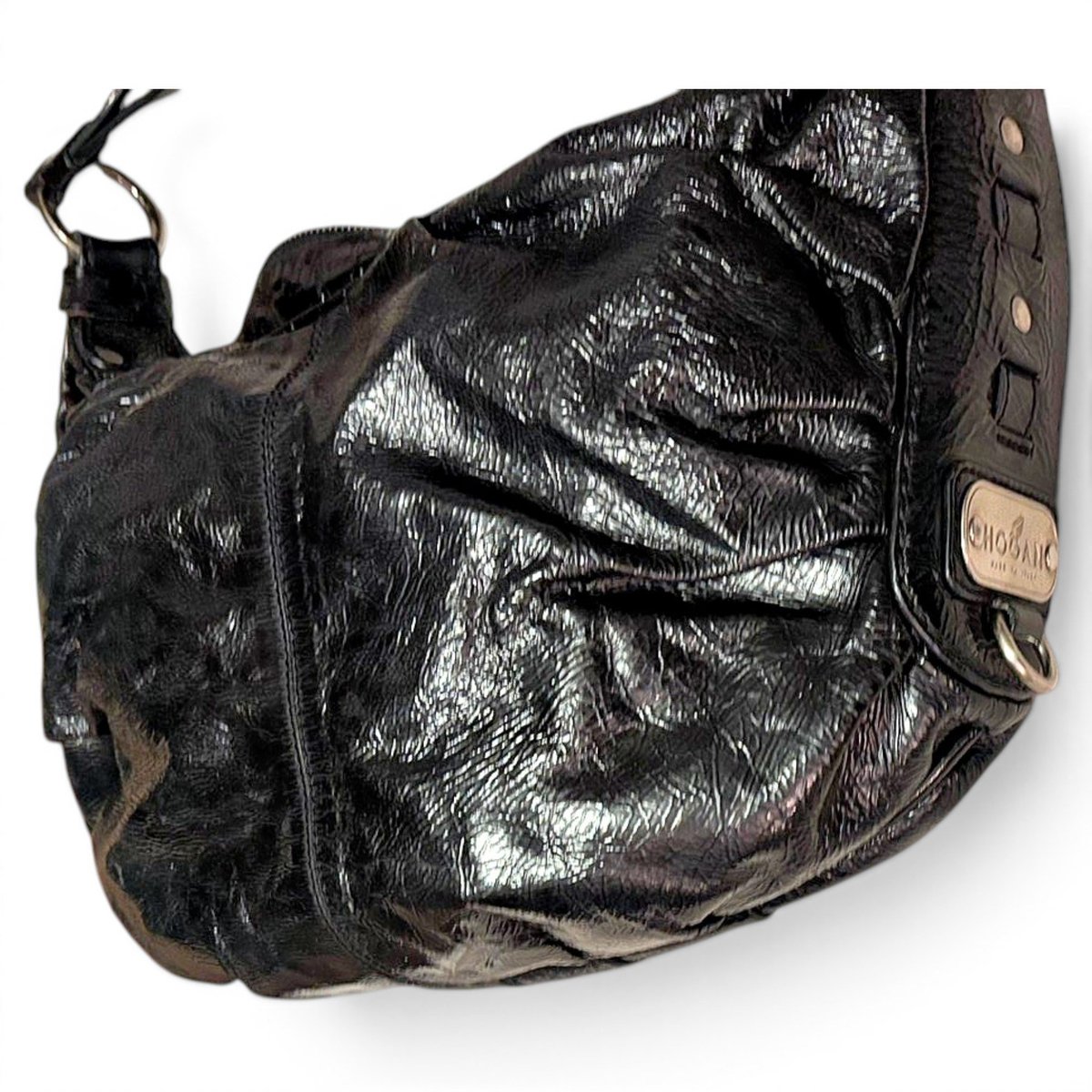 Patent leather handbag