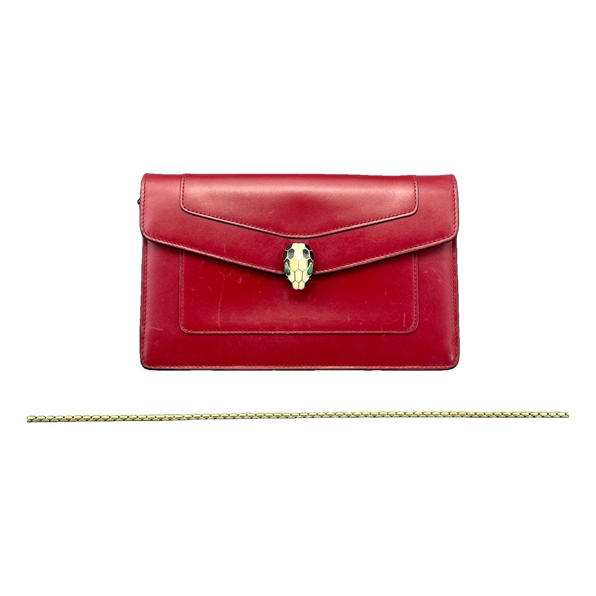 Serpenti leather handbag