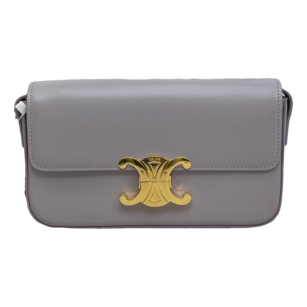 Triomphe chain leather handbag