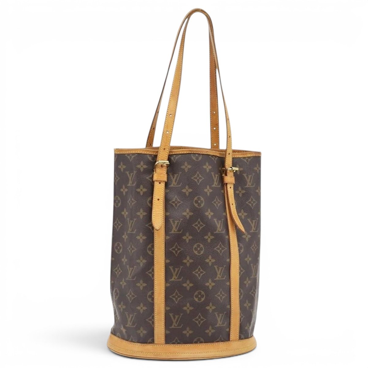 Bucket leather handbag