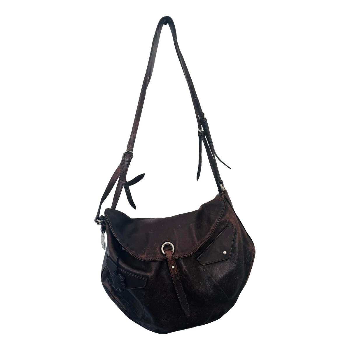 Lison leather clutch bag