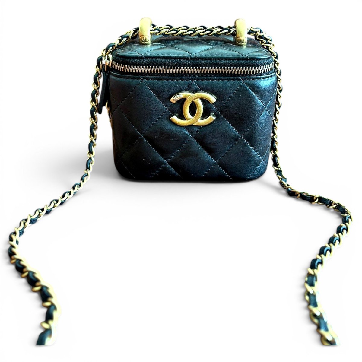 Trendy CC Vanity leather handbag
