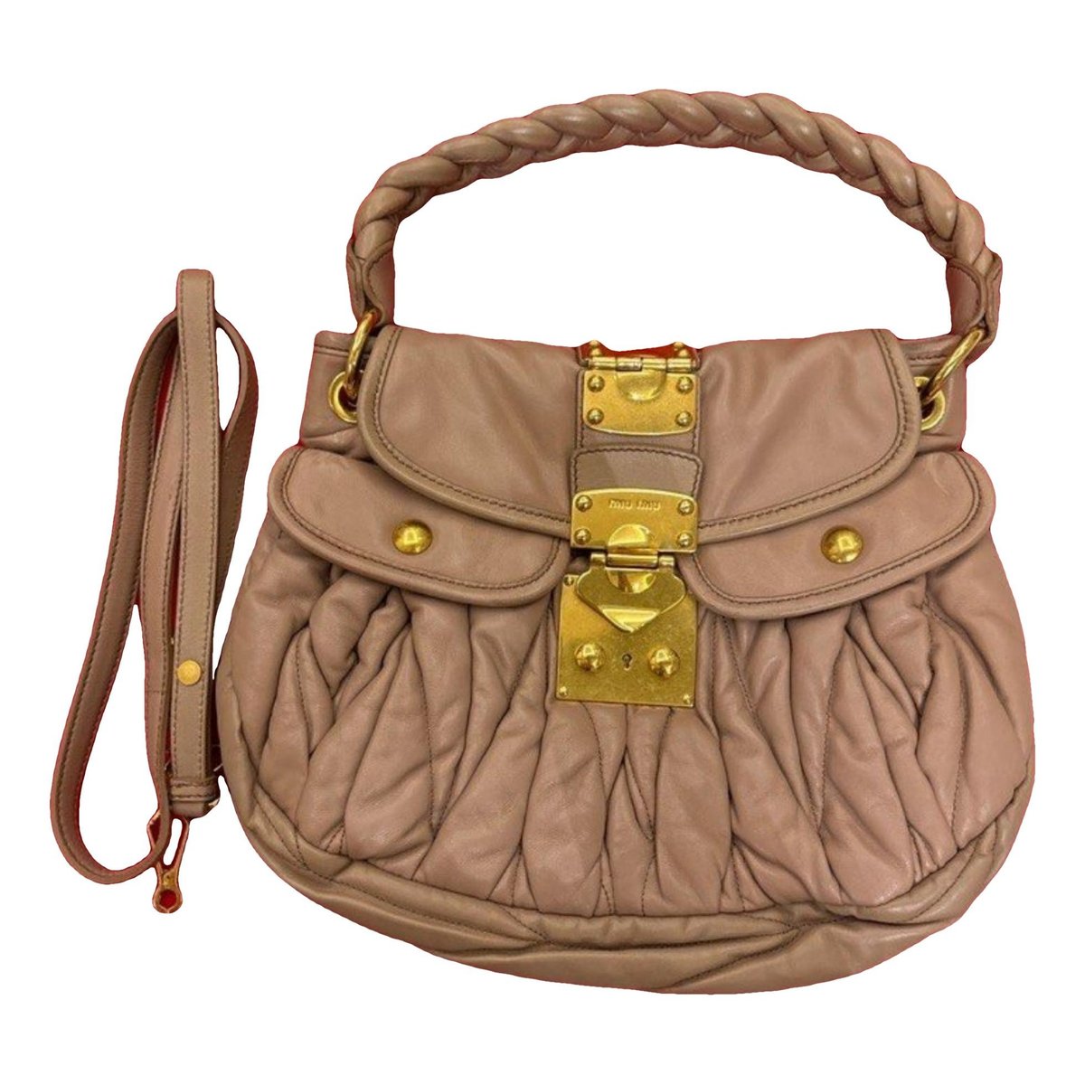 Coffer leather handbag