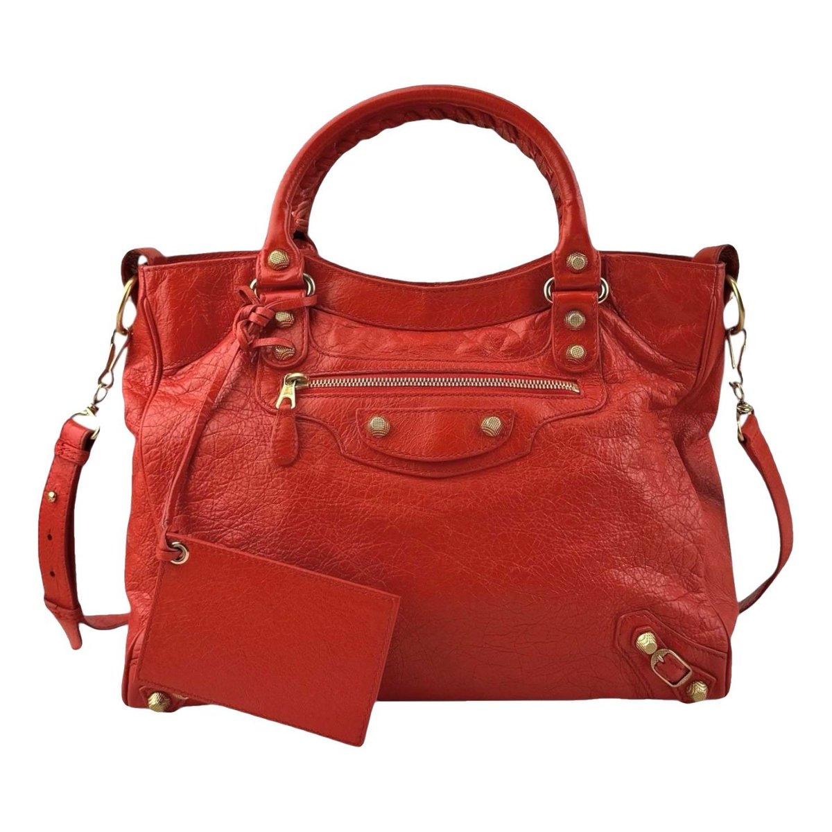 City leather handbag