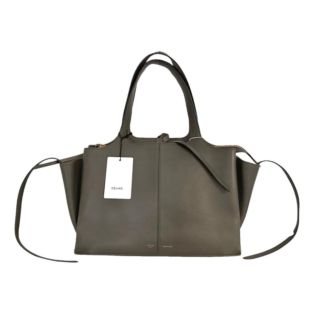 Tri-Fold leather handbag