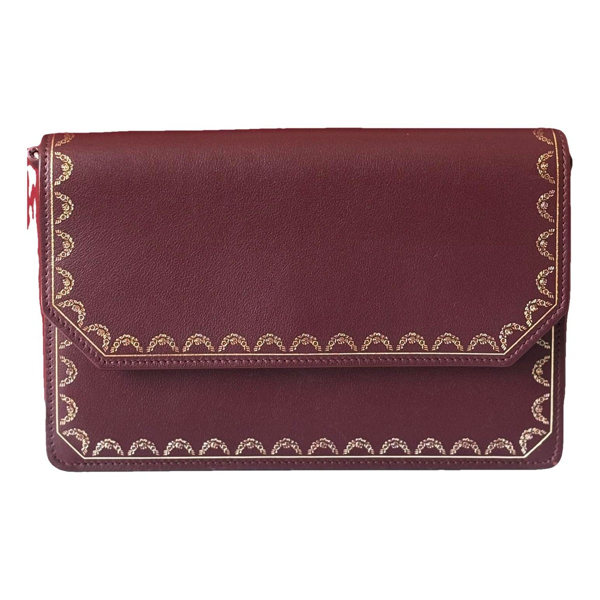 Leather clutch bag