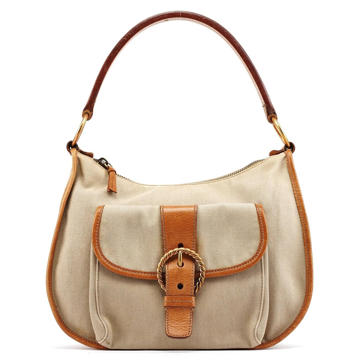 Pocket leather handbag