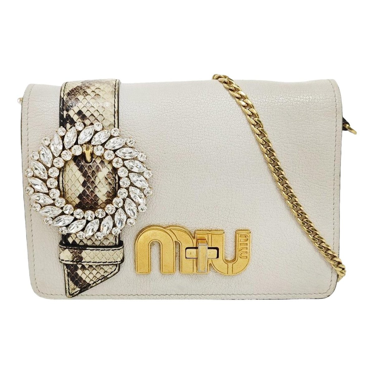 My Miu leather handbag
