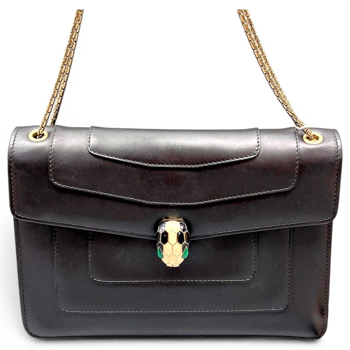 Serpenti leather handbag