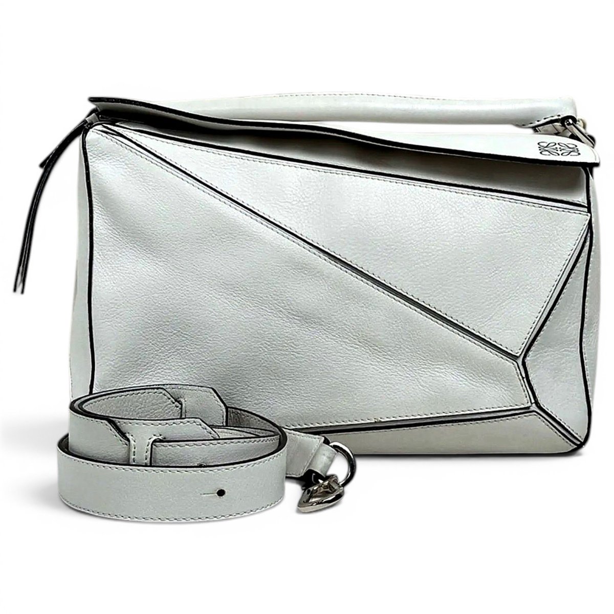 Puzzle leather crossbody bag