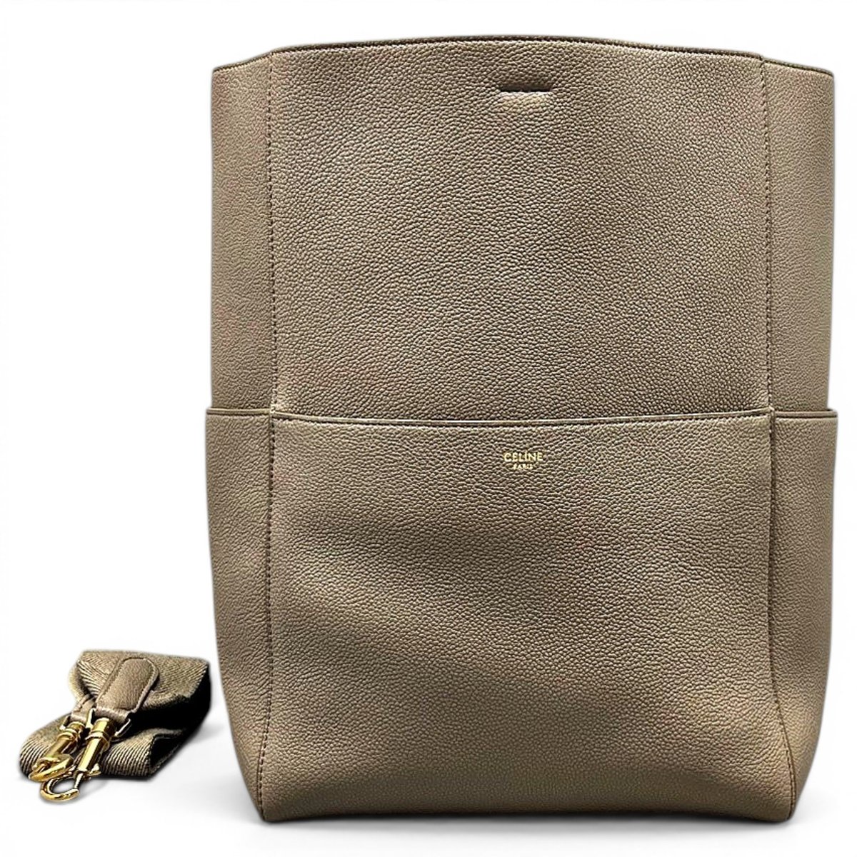 Seau Sangle leather handbag