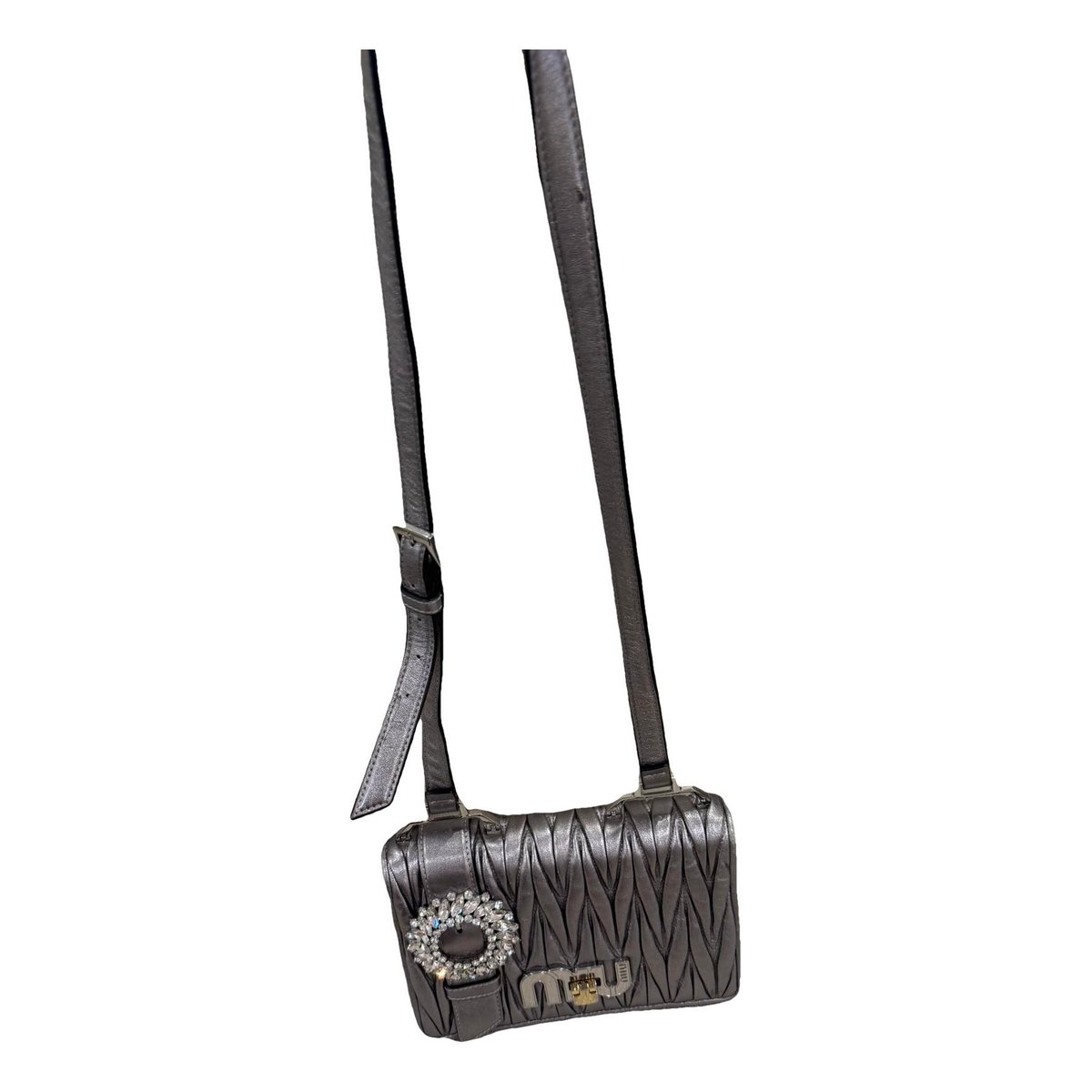 My Miu leather crossbody bag